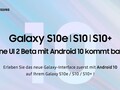 Samsung startet auch hierzulande mit der One UI 2.0-Beta auf Android 10-Basis für alle Galaxy S10-Modelle.