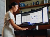Der neueste 49 Zoll Monitor von HP besitzt eine ausklappbare Webcam. (Bildquelle: HP)