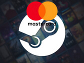 Steam-Hintergrund mit Mastercard-Logo (Bildquelle: Steam, Mastercard mit Bearbeitungen)