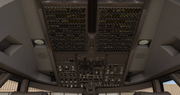 Default X-Plane 11 Boeing 747 overhead panel. (Source: Laminar Research)