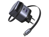Das "Ugreen Nexode USB C Einziehbares Ladegerät 65W GaN Netzteil mit Ladekabel" startet mit 15 Euro Rabatt. (Bildquelle: Amazon)