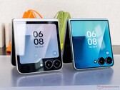Das Samsung Galaxy Z Flip7 (rechts) erhält ein moderneres Design mit größerem Zweitdisplay. (Bildquelle: Notebookcheck)