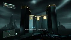 The optional tutorial is stylistically reminiscent of Tron: Legacy...